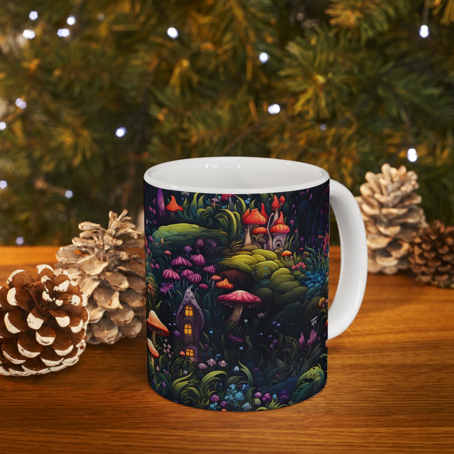 Fairy Garden Wonderland Cottage Mug - A Perfect Way to Enjoy Your Morning Brew" Ceramic Mug 11oz