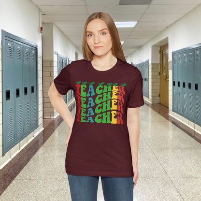 Colorful Teacher Unisex Jersey Short Sleeve Tee