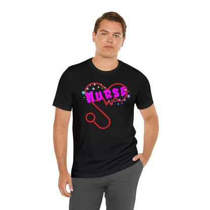 Nurse Love Unisex Jersey Tee Bella+Canvas 3001 Healthcare Gift Medical Students, Soft Fabric, Various Sizes Available