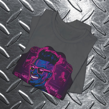 The Future is now Cyber Punk Guy Unisex Jersey Short Sleeve Tee