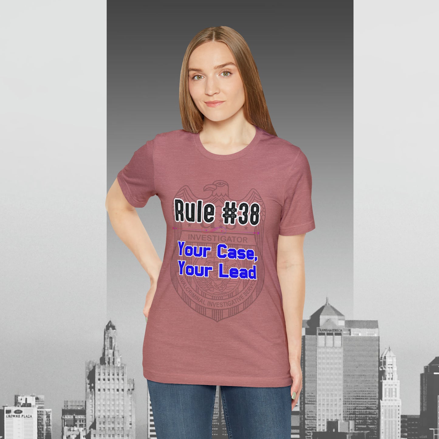 Rules of Gibbs #38 Your Case, Your Lead Unisex Jersey Short Sleeve Tee