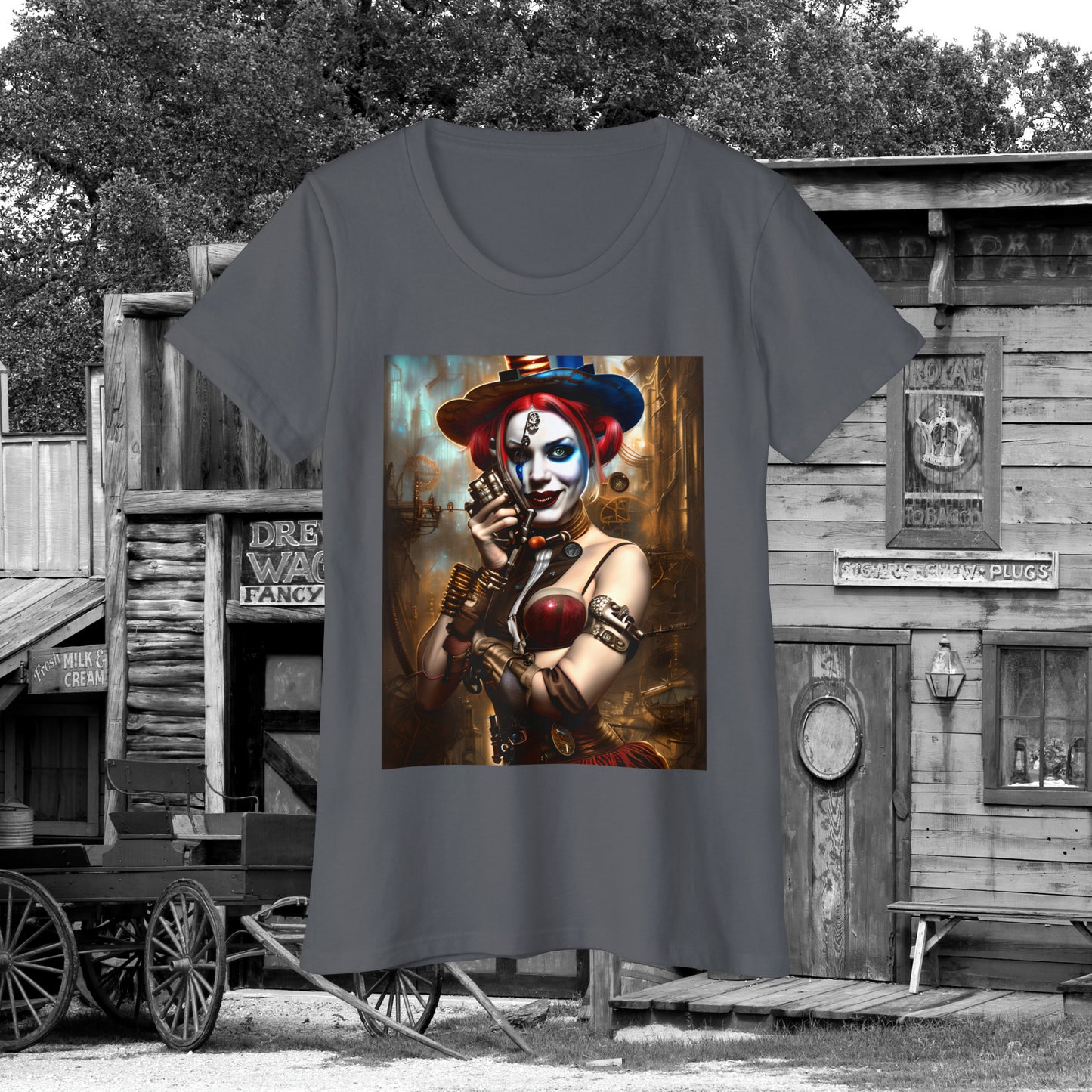 Hyper Realistic Steampunk Harley Quinn Women's Organic Short Sleeve T-Shirt