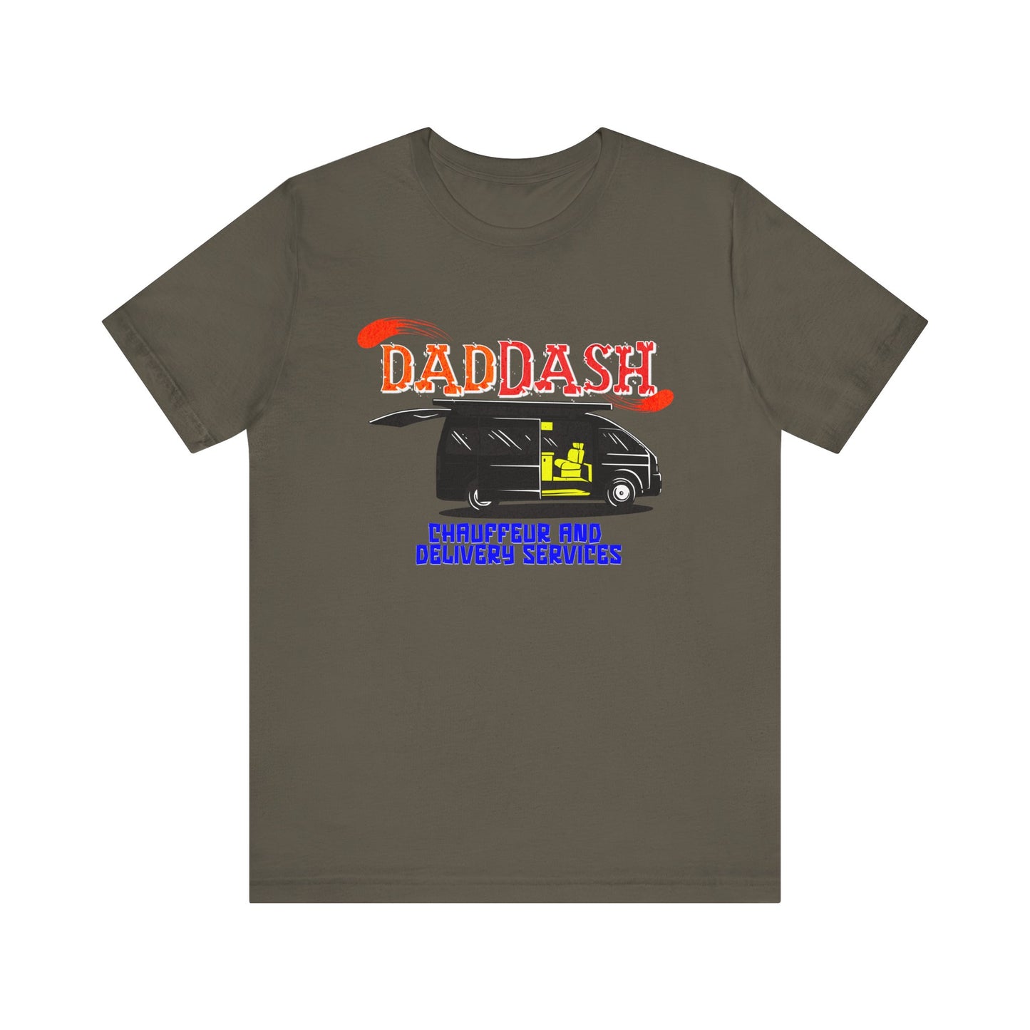Dad Dash T-Shirt, Unisex Short Sleeve Tee for Dads, Funny Father's Day Gift, Auto Dad Humor Shirt