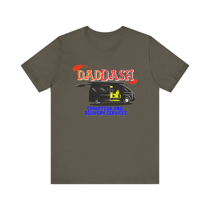 Dad Dash T-Shirt, Unisex Short Sleeve Tee for Dads, Funny Father's Day Gift, Auto Dad Humor Shirt