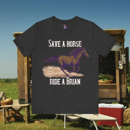 Save a Horse, Ride a [Custom Name] - Unisex Jersey Short Sleeve Tee