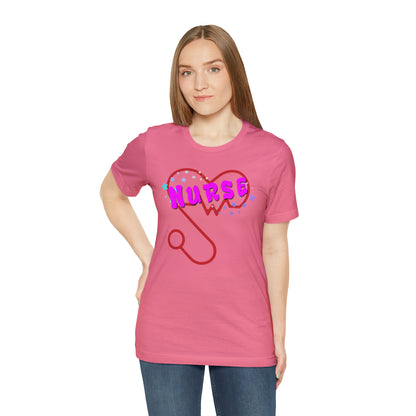 Nurse Love Unisex Jersey Tee Bella+Canvas 3001 Healthcare Gift Medical Students, Soft Fabric, Various Sizes Available