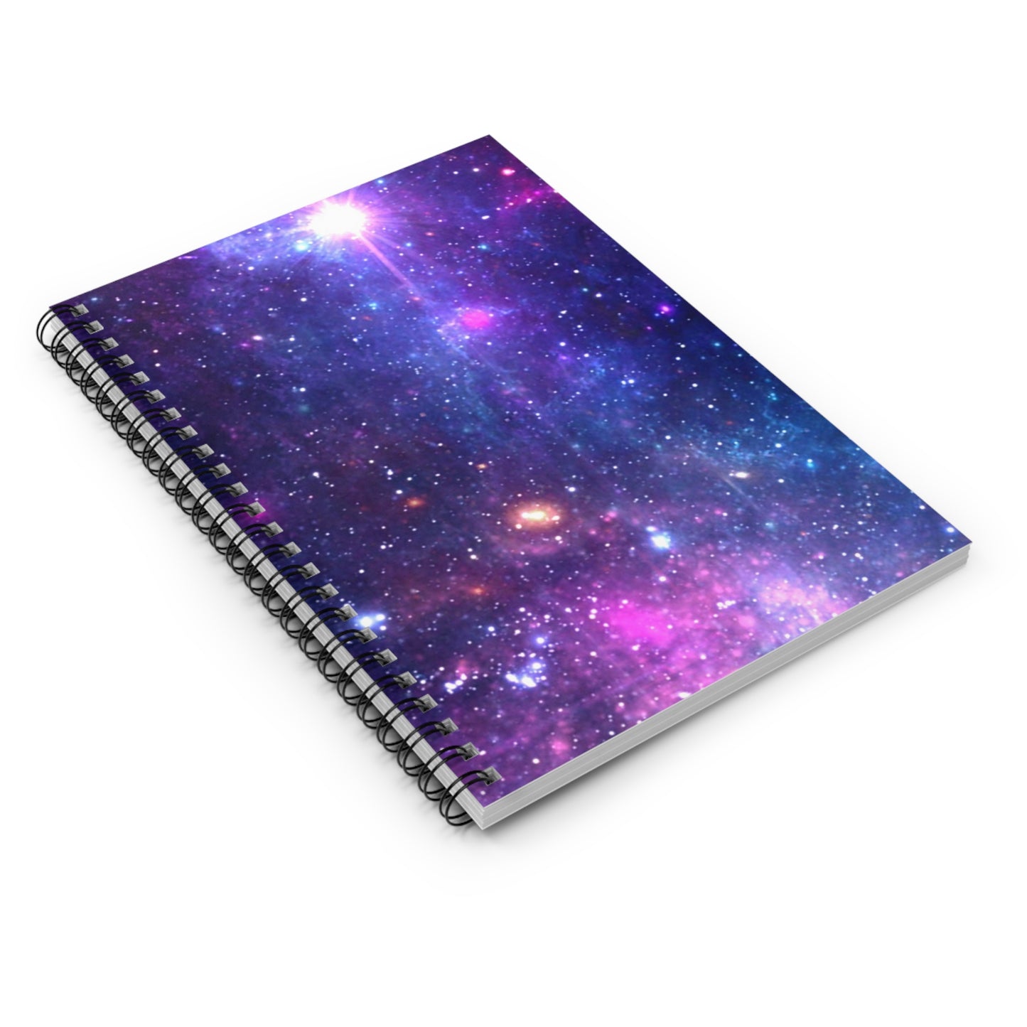 Purple Beyond the Stars Outer Space Out of this World Spiral Notebook - Ruled Line