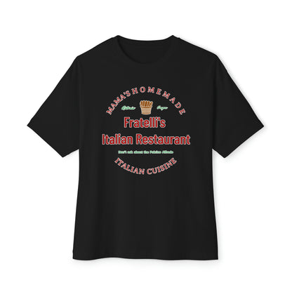 Fratelli's Italian Restaurant Unisex Oversized Boxy Tee Fratelli's Goonies Oversized Tee Movie Fashion Comedy Goonies Nostalgia Wear