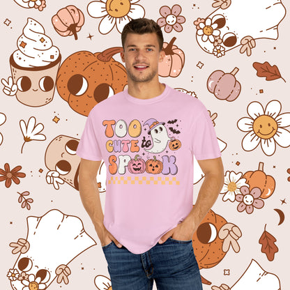 Too Cute to Spook Retro Groovy Halloween Unisex Garment-Dyed T-shirt Gifts for Him Gifts for Her