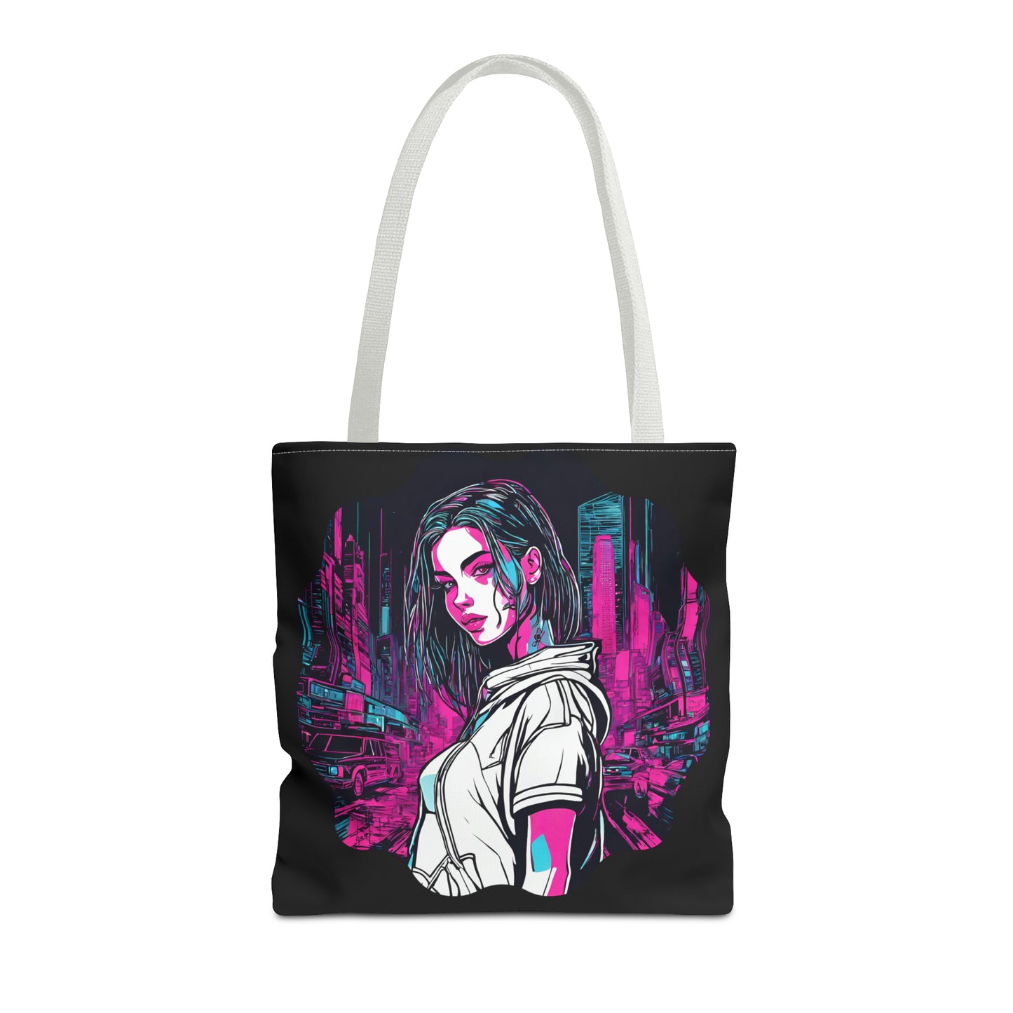 Cyberpunk Chic AOP Tote Bag