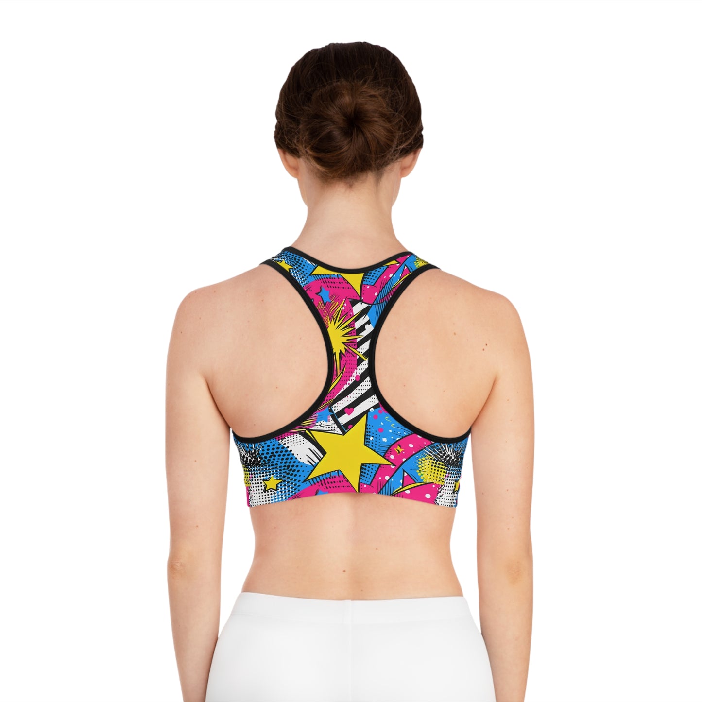 Vibrant Abstract Pop Art Women's Sports Bra (AOP)