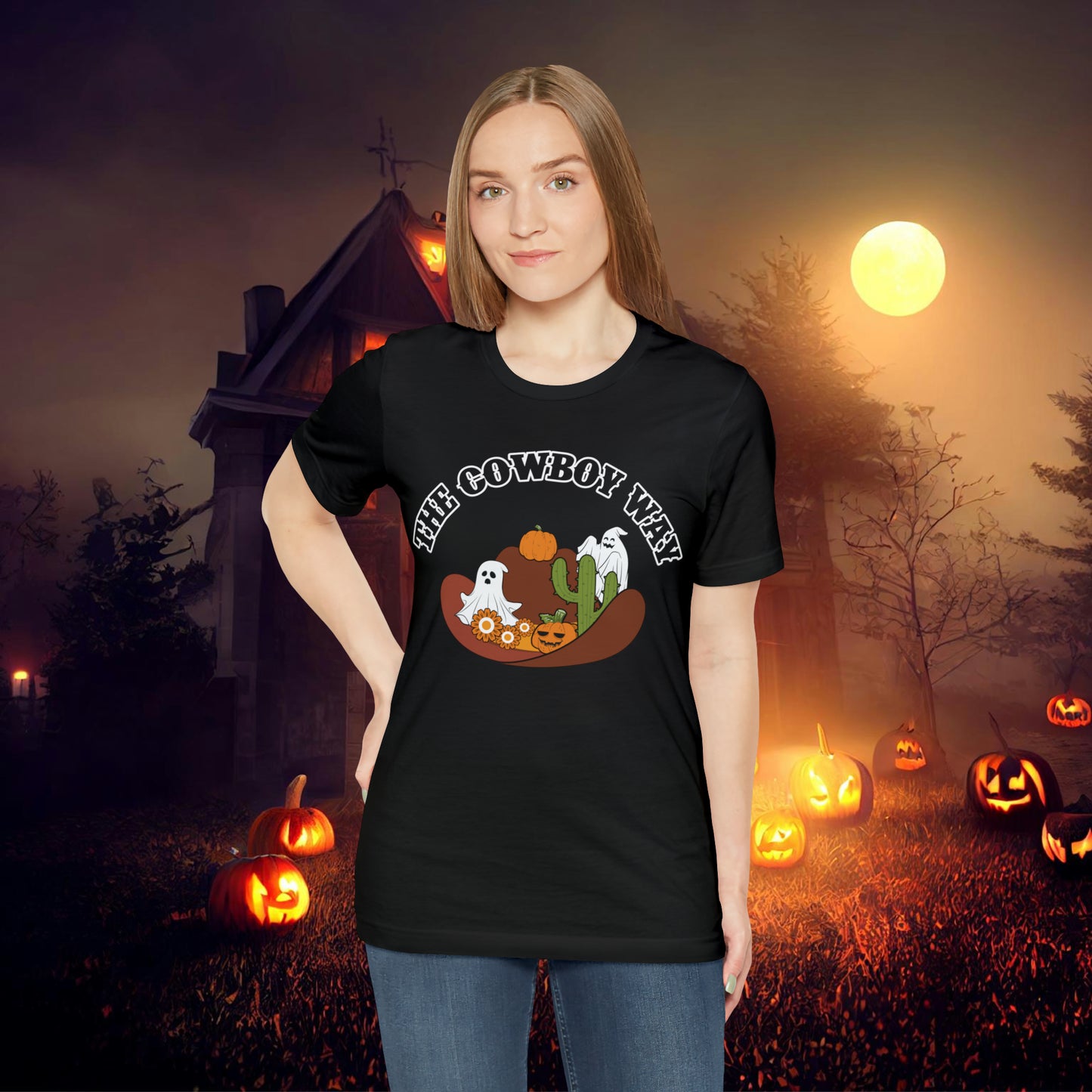 The Cowboy Way Retro Halloween Unisex Jersey Short Sleeve Tee