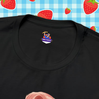 Retro Pin-Up T-Shirt - Quirky Pink Design for Bold Style