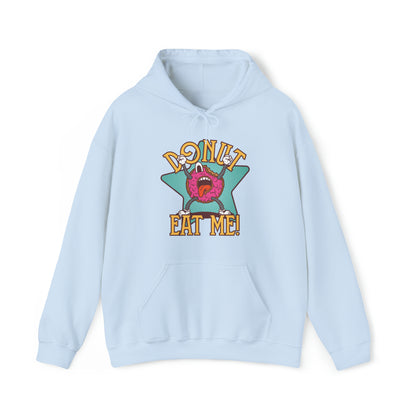"DirkyThreadz Donut Panic Hoodie - Quirky Cartoon Design for Fun Style"