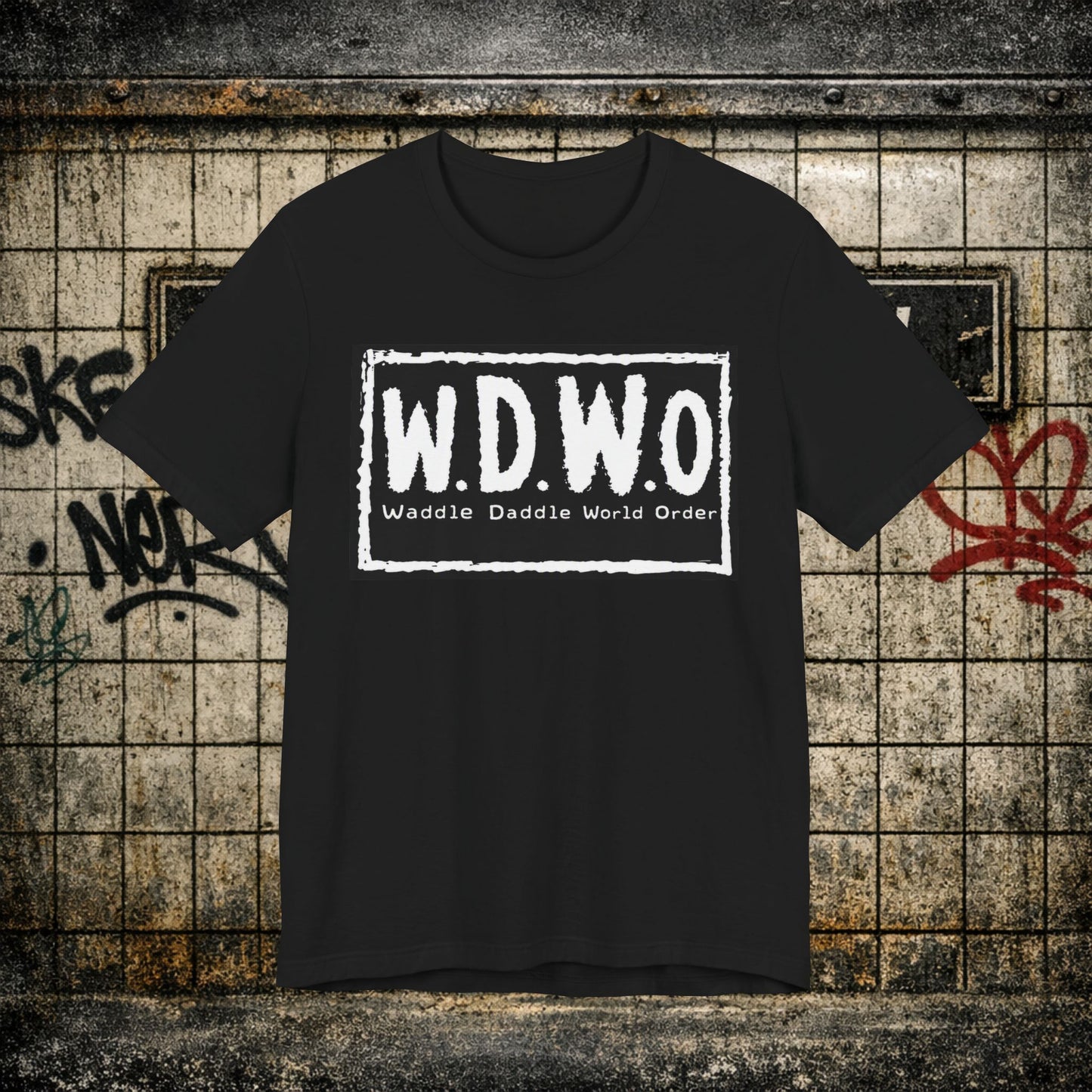 W.D.W.O. Graphic Tee — "Waddle Daddle World Order" The GreaseMan Awakens T‑Shirt