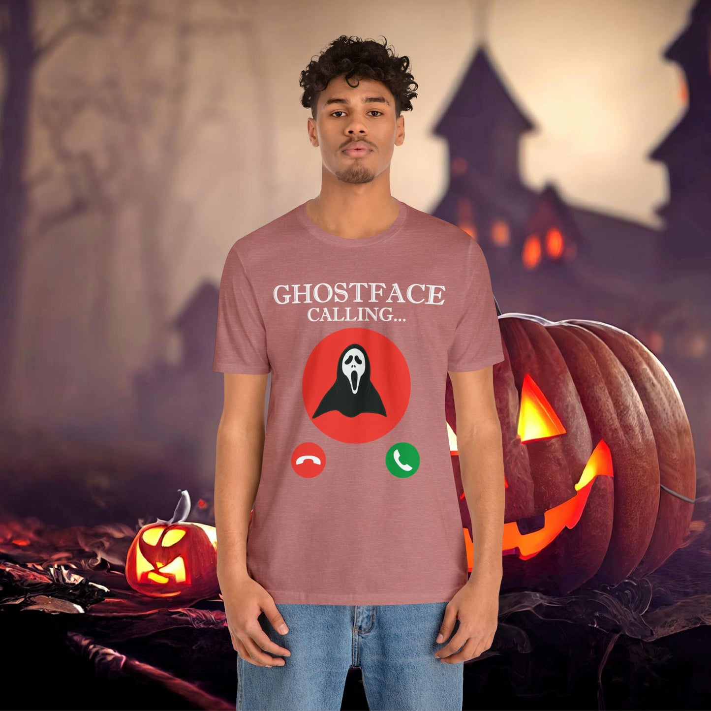 Ghost Face is Calling Halloween Unisex Jersey Short Sleeve Tee Gifts For her Gifts for Him