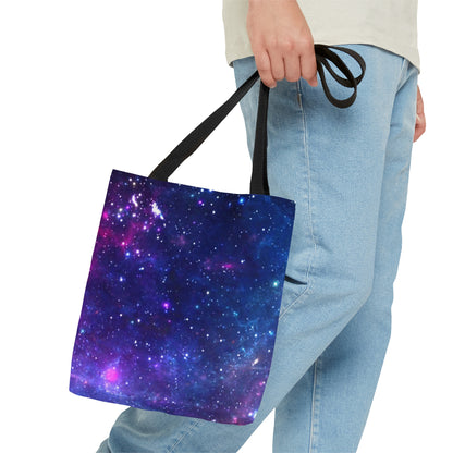 Purple Beyond the Stars Outer Space Out of this World Tote Bag (AOP)