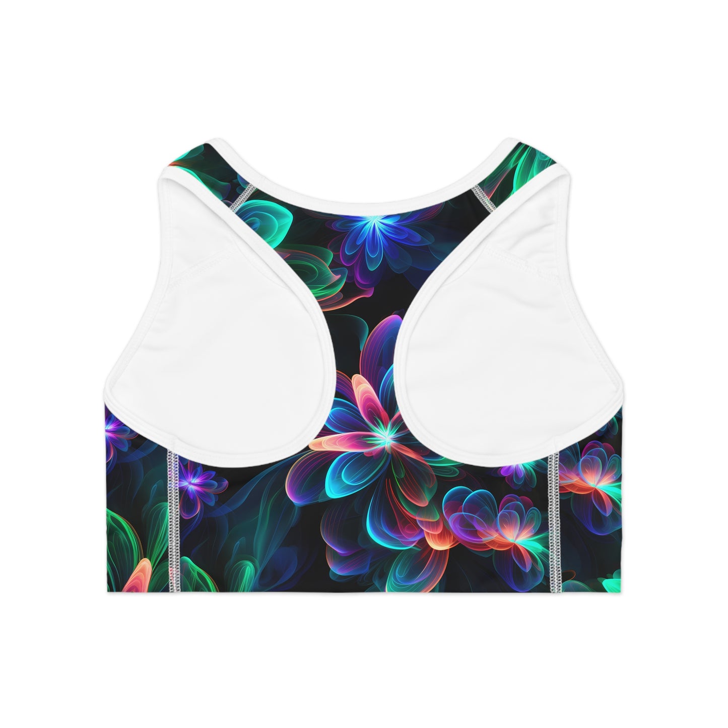 Neon Floral Glow Women's Sports Bra Sports Bra (AOP)