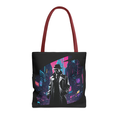 Cyberpunk Chic  Film Noir Detective AOP Tote Bag