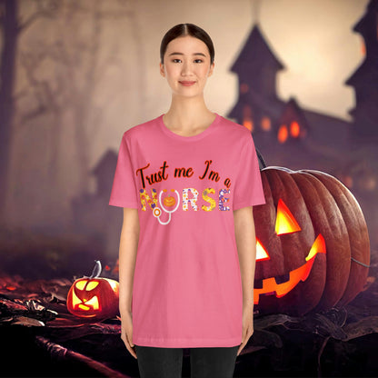 Trust me I'm a Nurse Halloween Retro Unisex Jersey Short Sleeve Tee