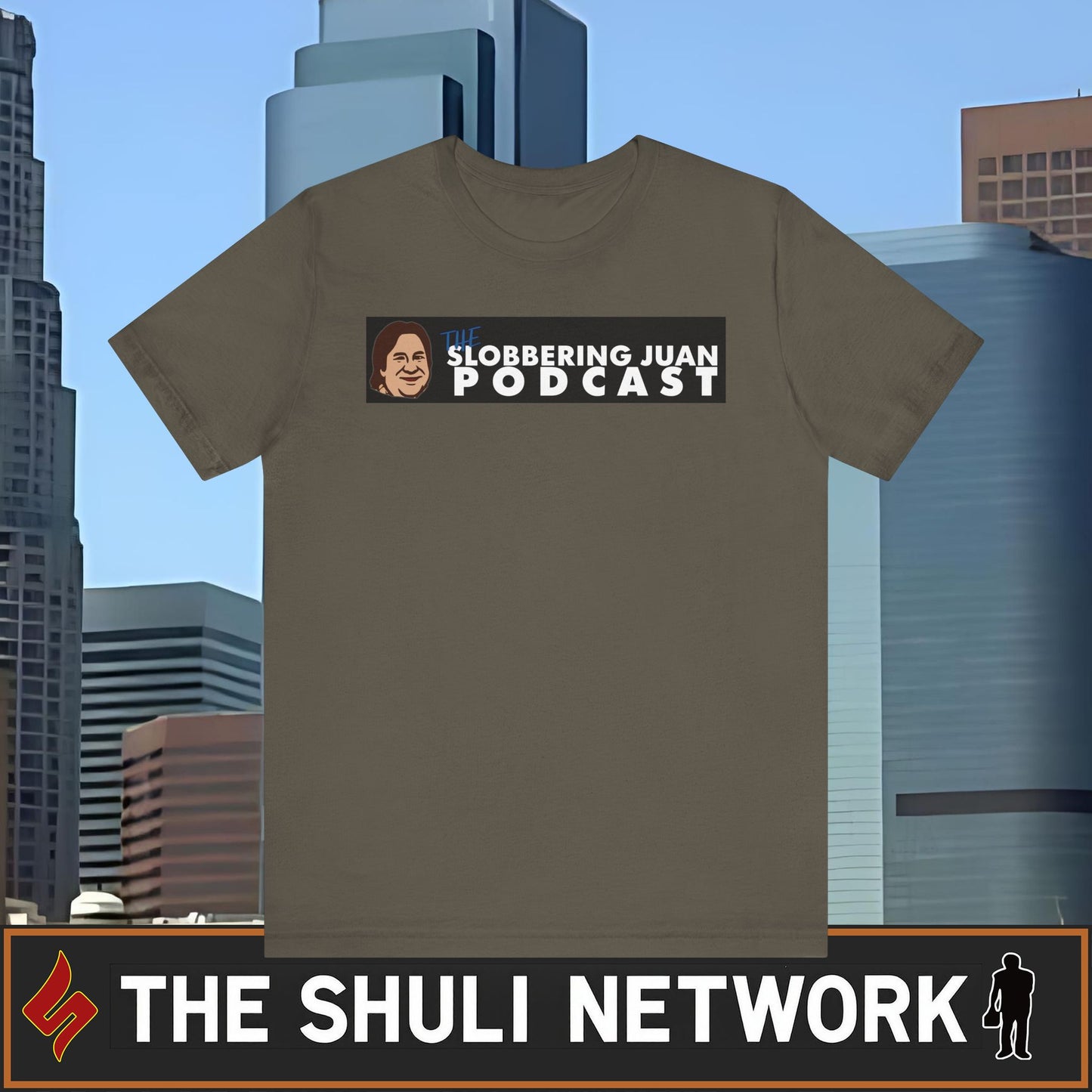 Slobbering Juan Podcast T-Shirt — Retro Logo Tee for Fans