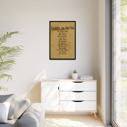 Guide to Sh*ts Framed Wall Art Print, Humorous Decor, Office Wall Art, Gift for Friends, Humor, Unique Housewarming Gift