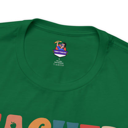 Colorful Teachers Change Lives Back to School Unisex Jersey Short Sleeve Tee Gifts for him, Gifts for Her