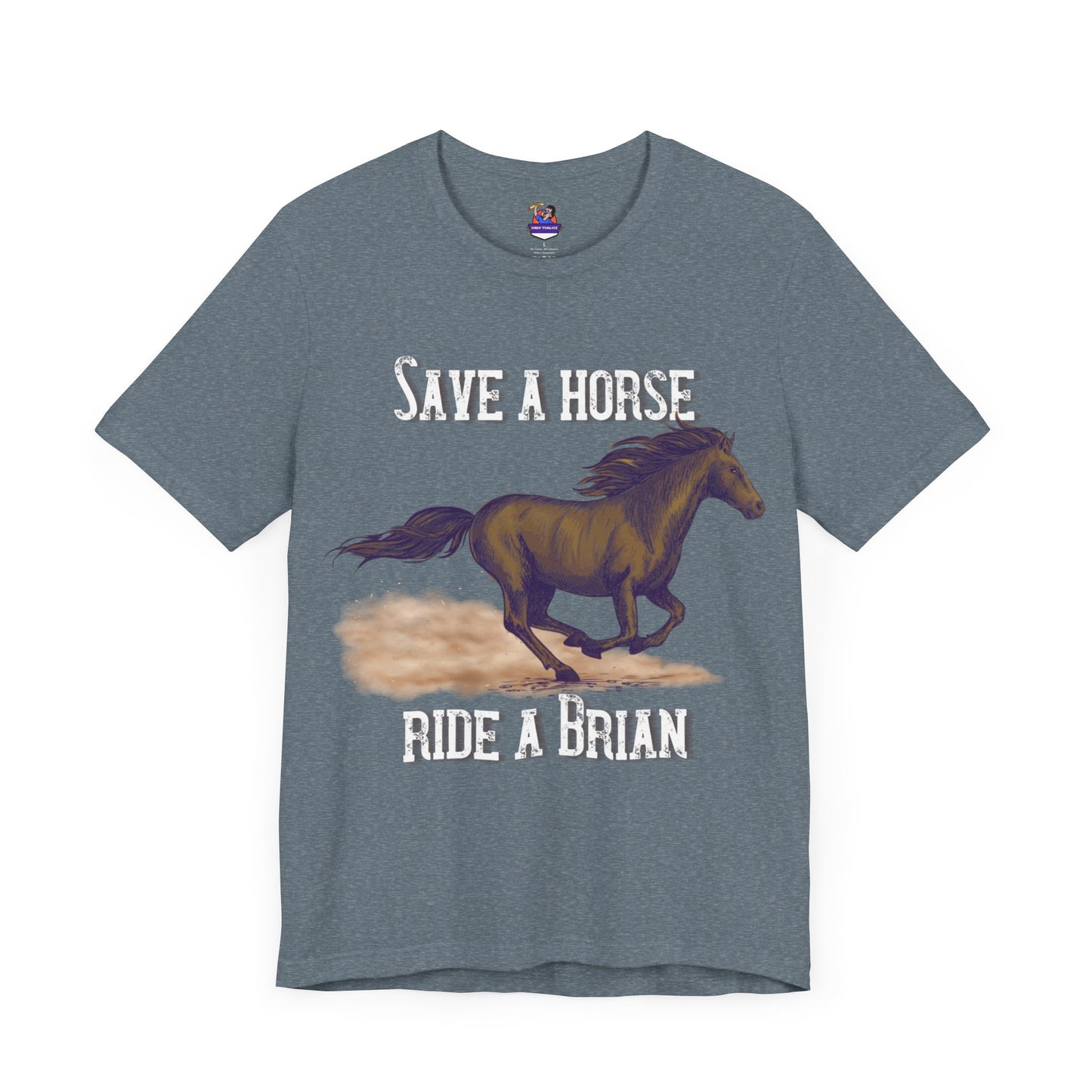 Save a Horse, Ride a [Custom Name] - Unisex Jersey Short Sleeve Tee