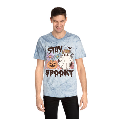 Stay Spooky Retro Groovy Halloween Unisex Color Blast T-Shirt Gifts for Him Gifts for Her