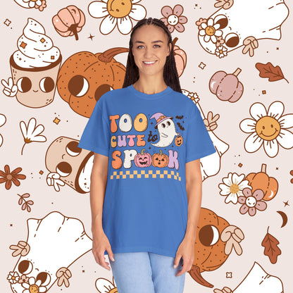 Too Cute to Spook Retro Groovy Halloween Unisex Garment-Dyed T-shirt Gifts for Him Gifts for Her