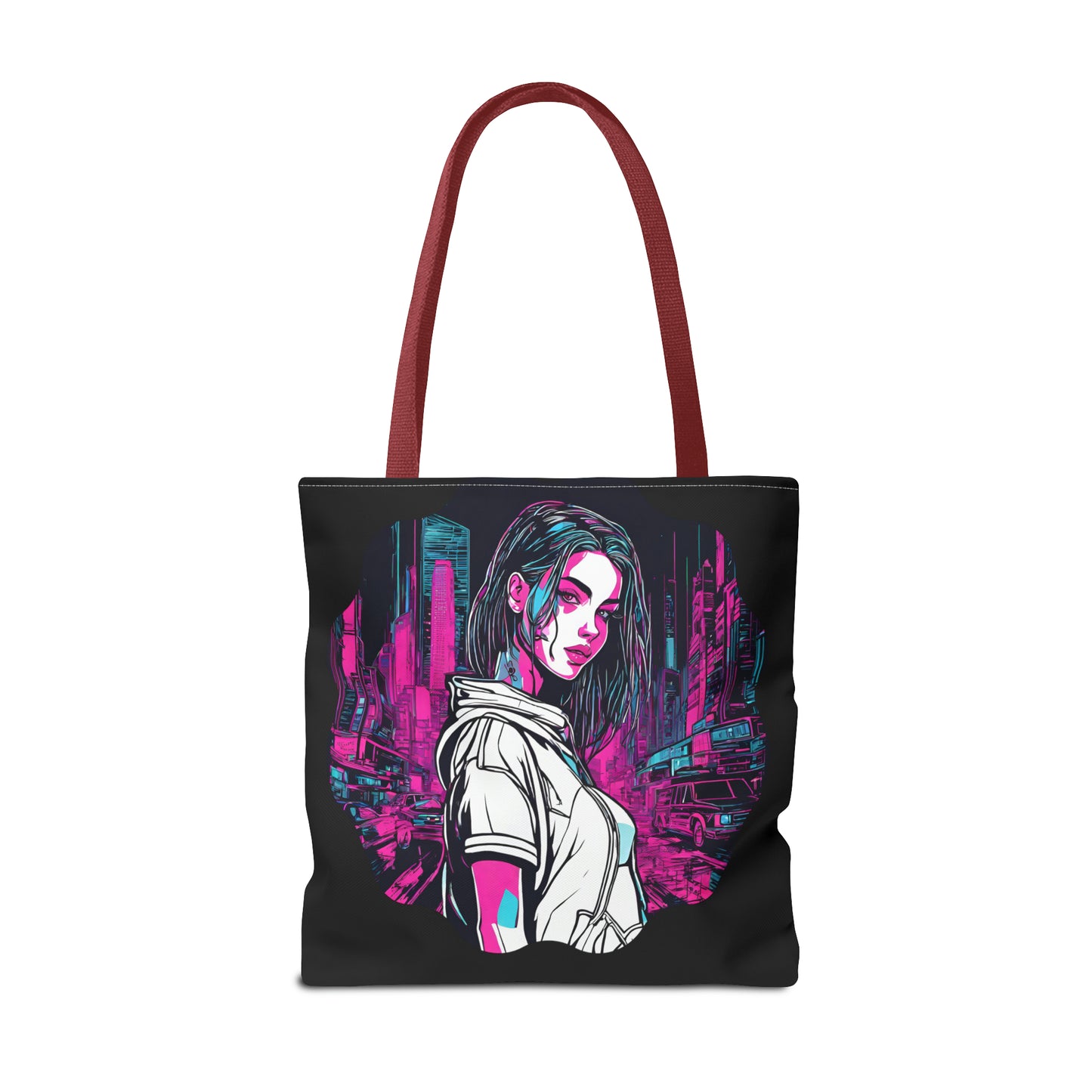 Cyberpunk Chic AOP Tote Bag