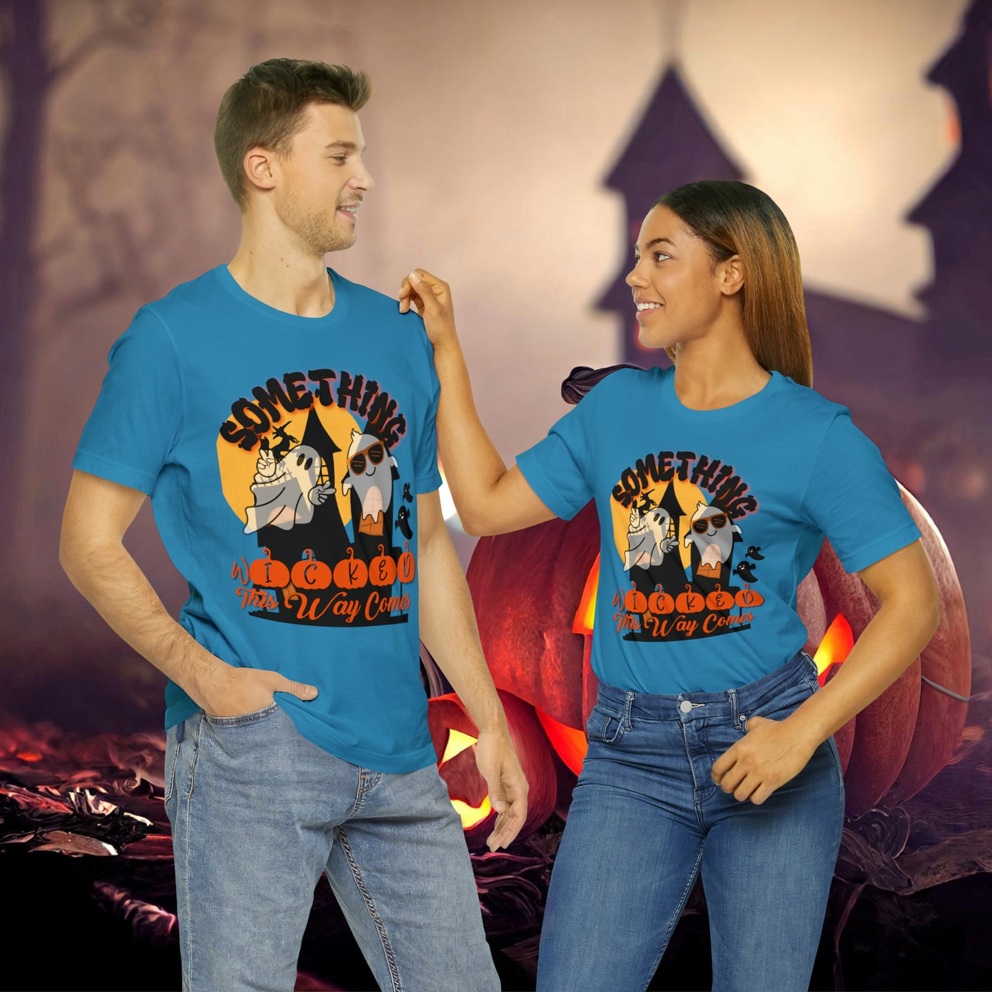 Something Wicked this Way Comes Halloween Unisex Jersey Short Sleeve Tee Gifts for Her Gifts for Him