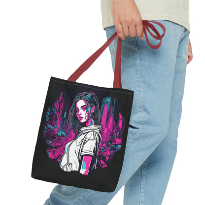 Cyberpunk Chic AOP Tote Bag