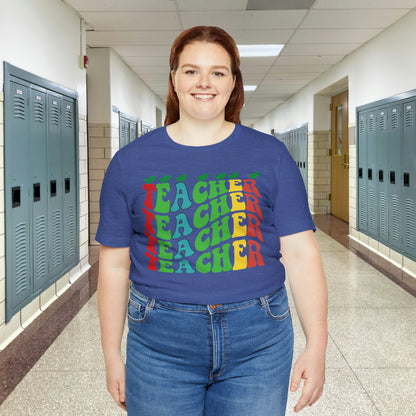 Colorful Teacher Unisex Jersey Short Sleeve Tee