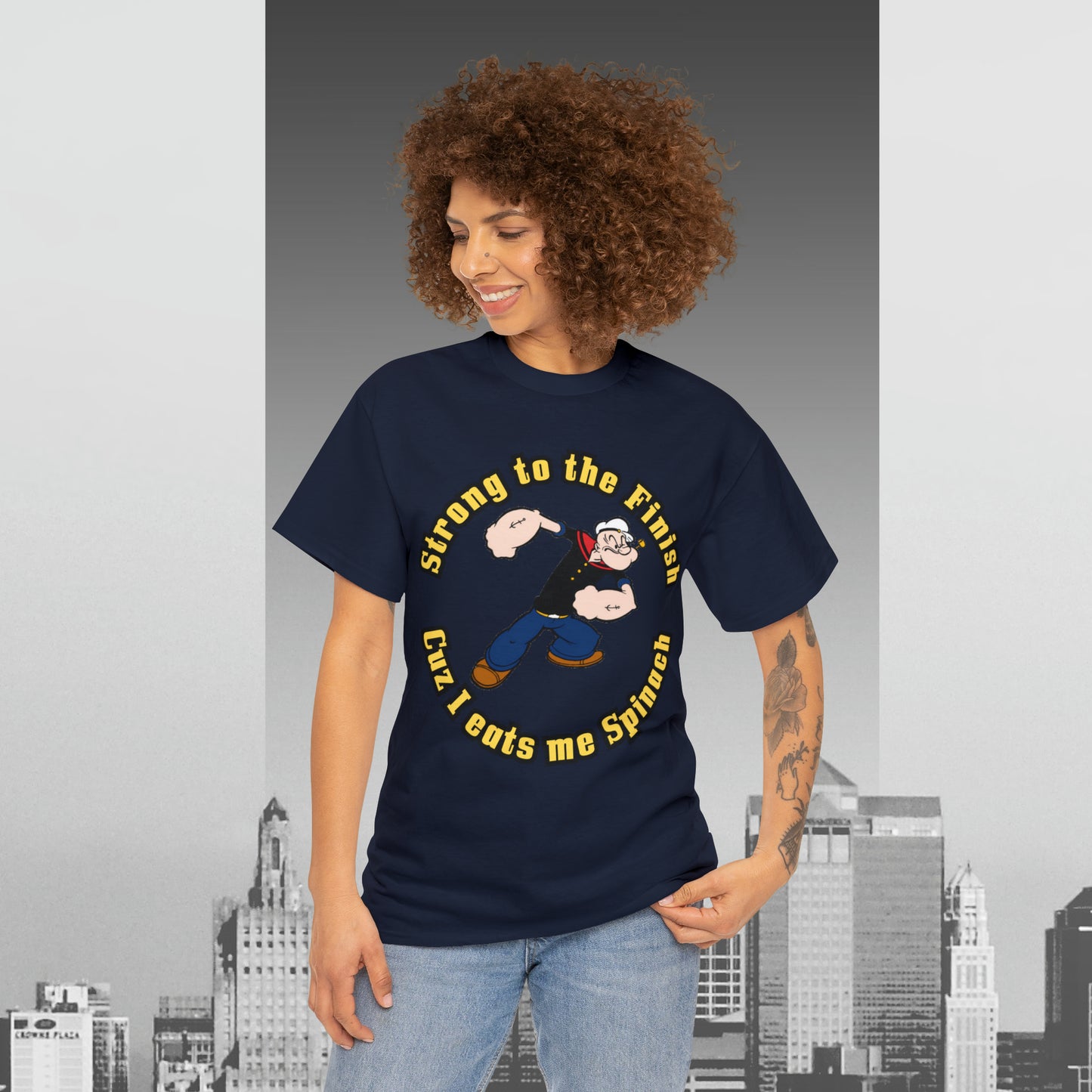 Popeyes Strong to The Finish Unisex Heavy Cotton Tee