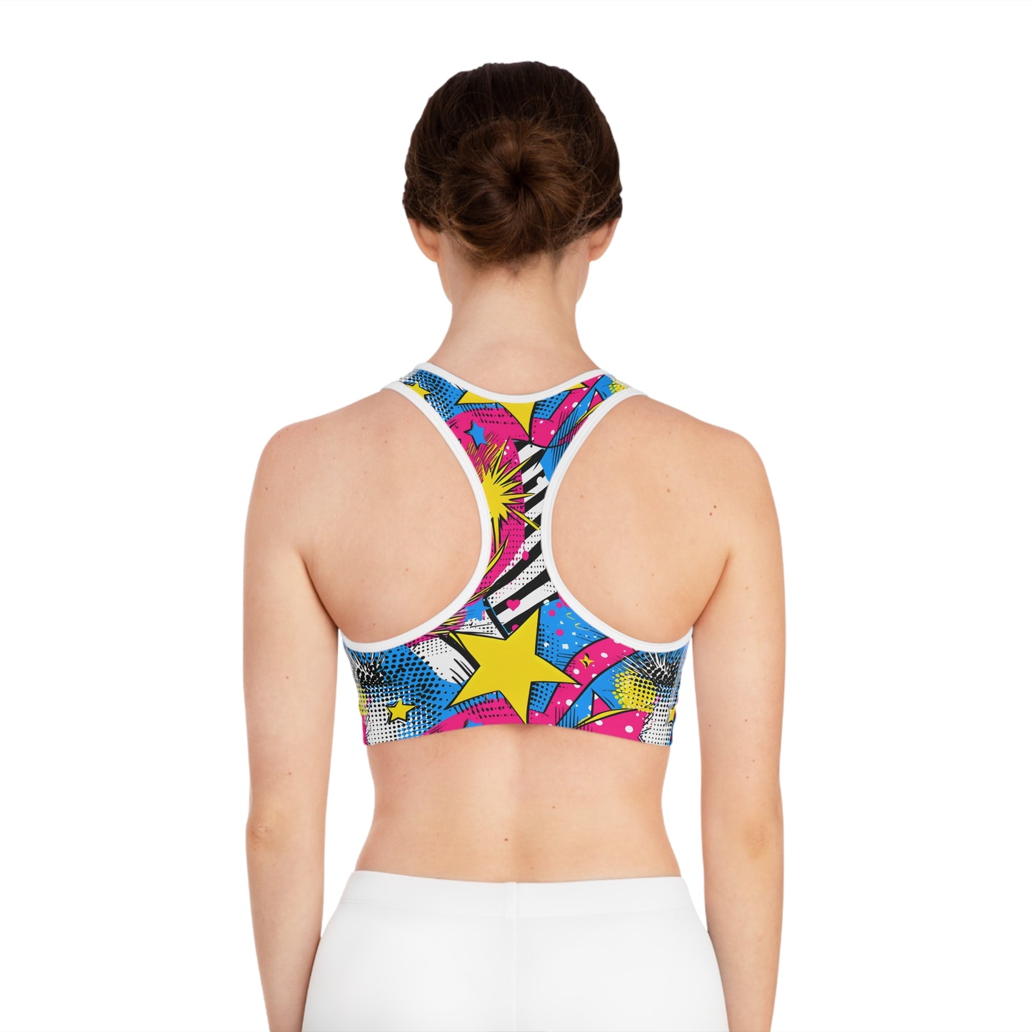 Vibrant Abstract Pop Art Women's Sports Bra (AOP)