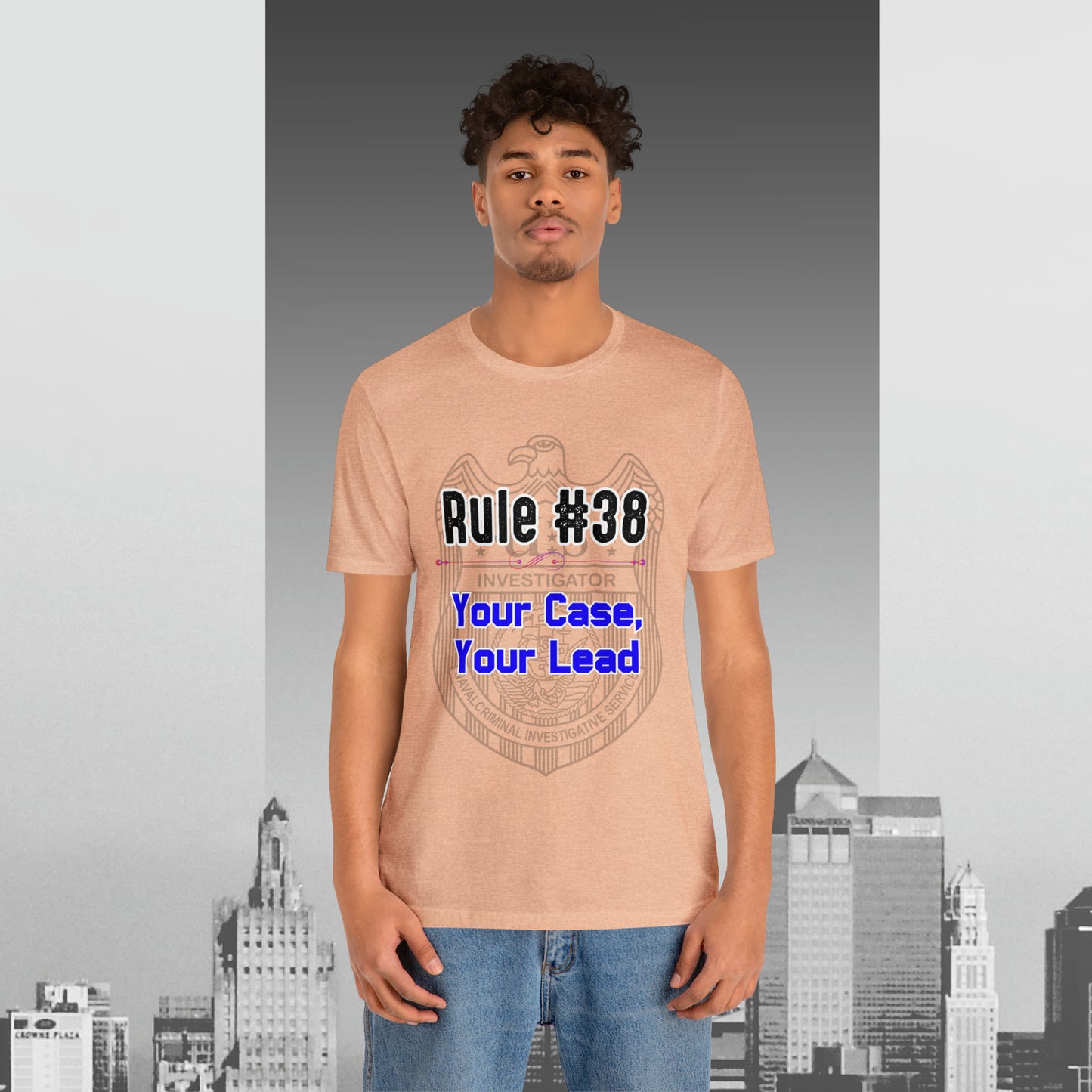 Rules of Gibbs #38 Your Case, Your Lead Unisex Jersey Short Sleeve Tee