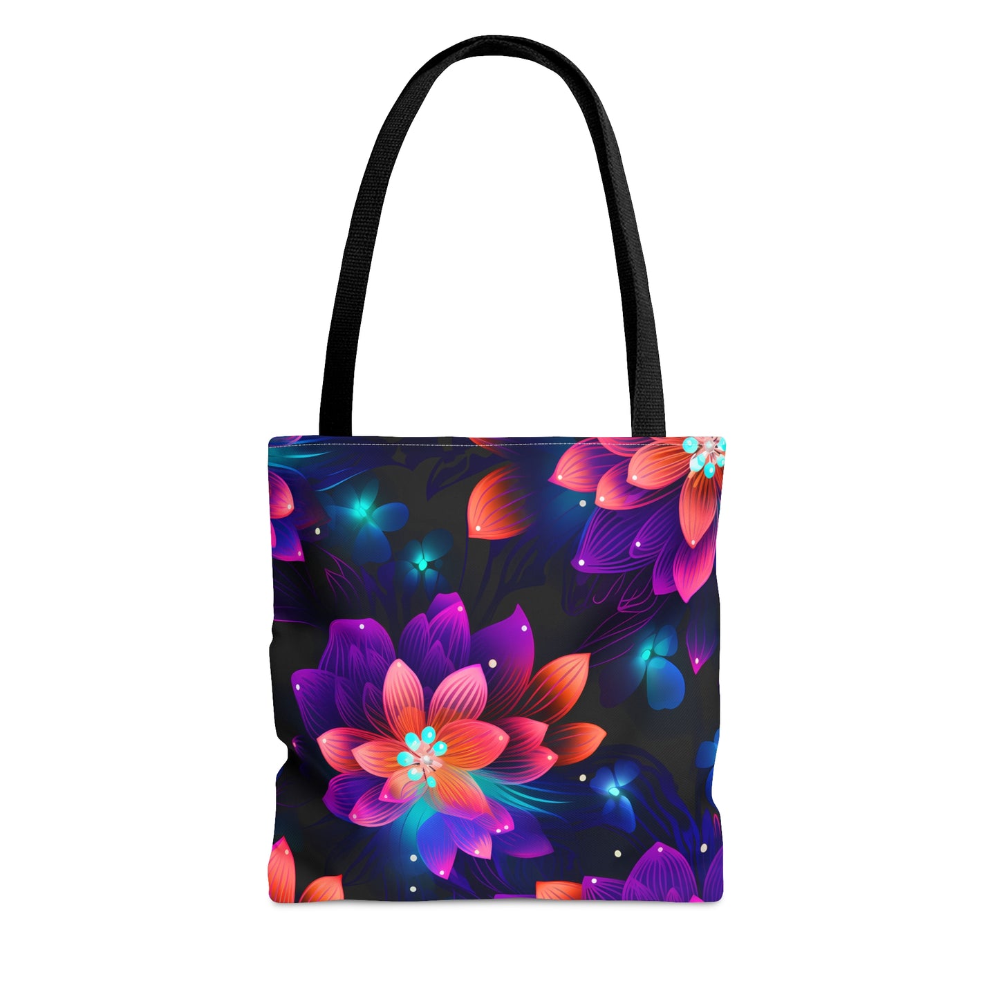 Vibrant Blooms All Over Print Tote Bag