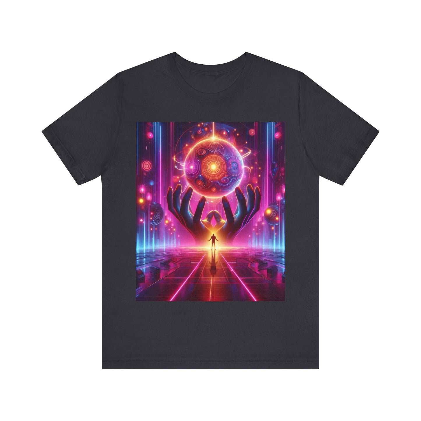 Neon Pathways Unisex Tee: Embrace the Future Unisex Jersey Short Sleeve Tee