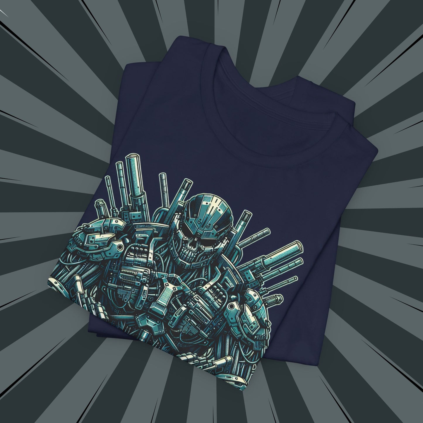 Cyber Warrior Unisex Jersey Tee, Geeky T-Shirt, Sci-Fi Apparel, Graphic Tee, Gift for Gamers, Futuristic Fashion