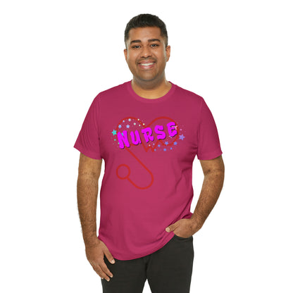 Nurse Love Unisex Jersey Tee Bella+Canvas 3001 Healthcare Gift Medical Students, Soft Fabric, Various Sizes Available