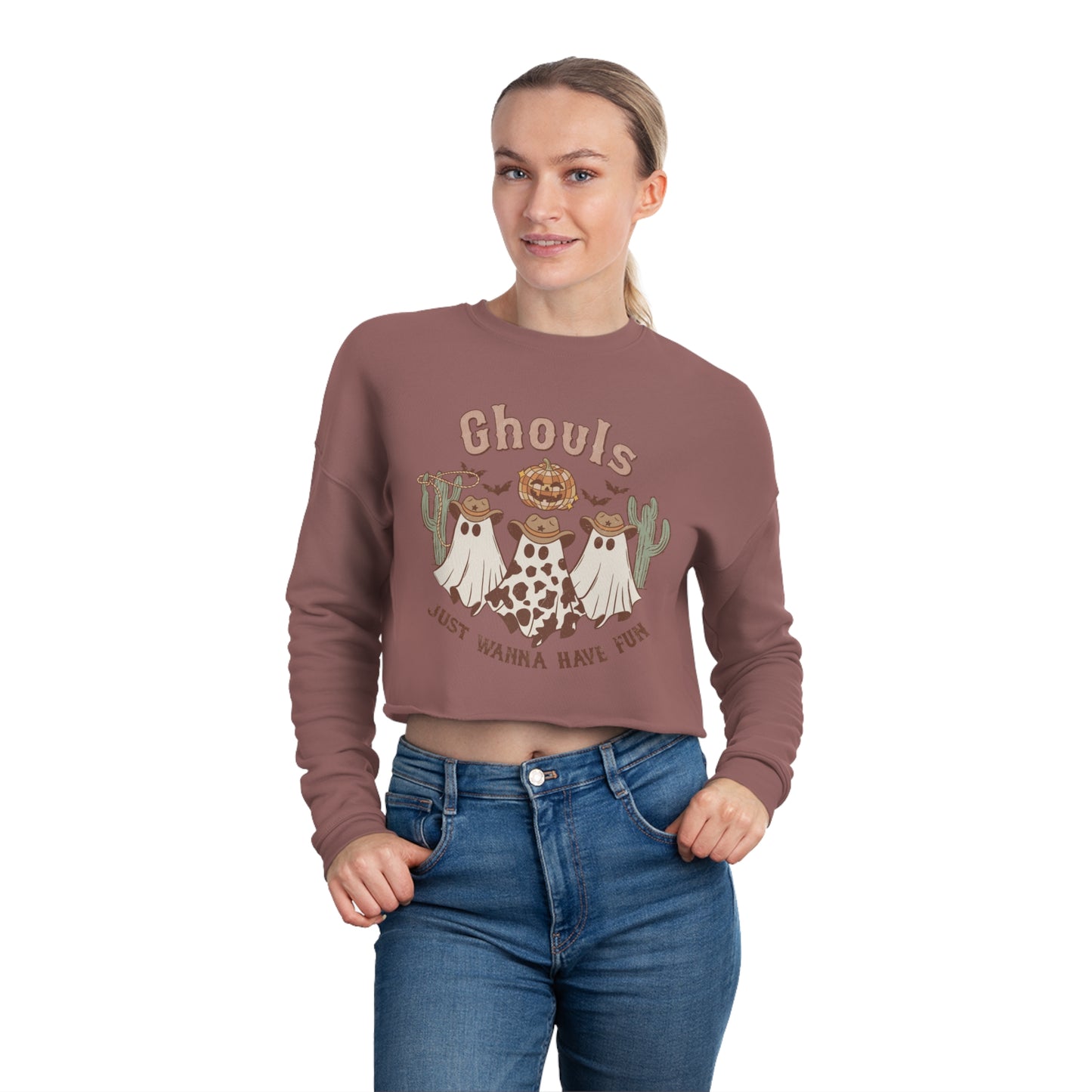 Ghouls Just Wanna Have Fun Women's Cropped Sweatshirt