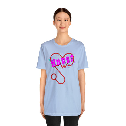 Nurse Love Unisex Jersey Tee Bella+Canvas 3001 Healthcare Gift Medical Students, Soft Fabric, Various Sizes Available