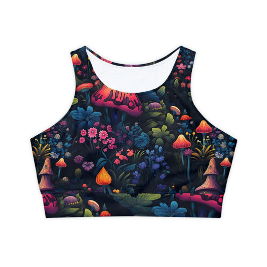 Fairy Tale Magical Forest Fully Lined, Padded Sports Bra (AOP)