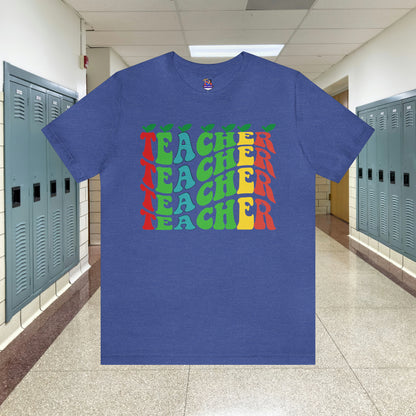Colorful Teacher Unisex Jersey Short Sleeve Tee