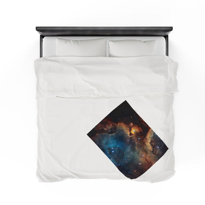 Colorful Galaxy Velveteen Plush Blanket