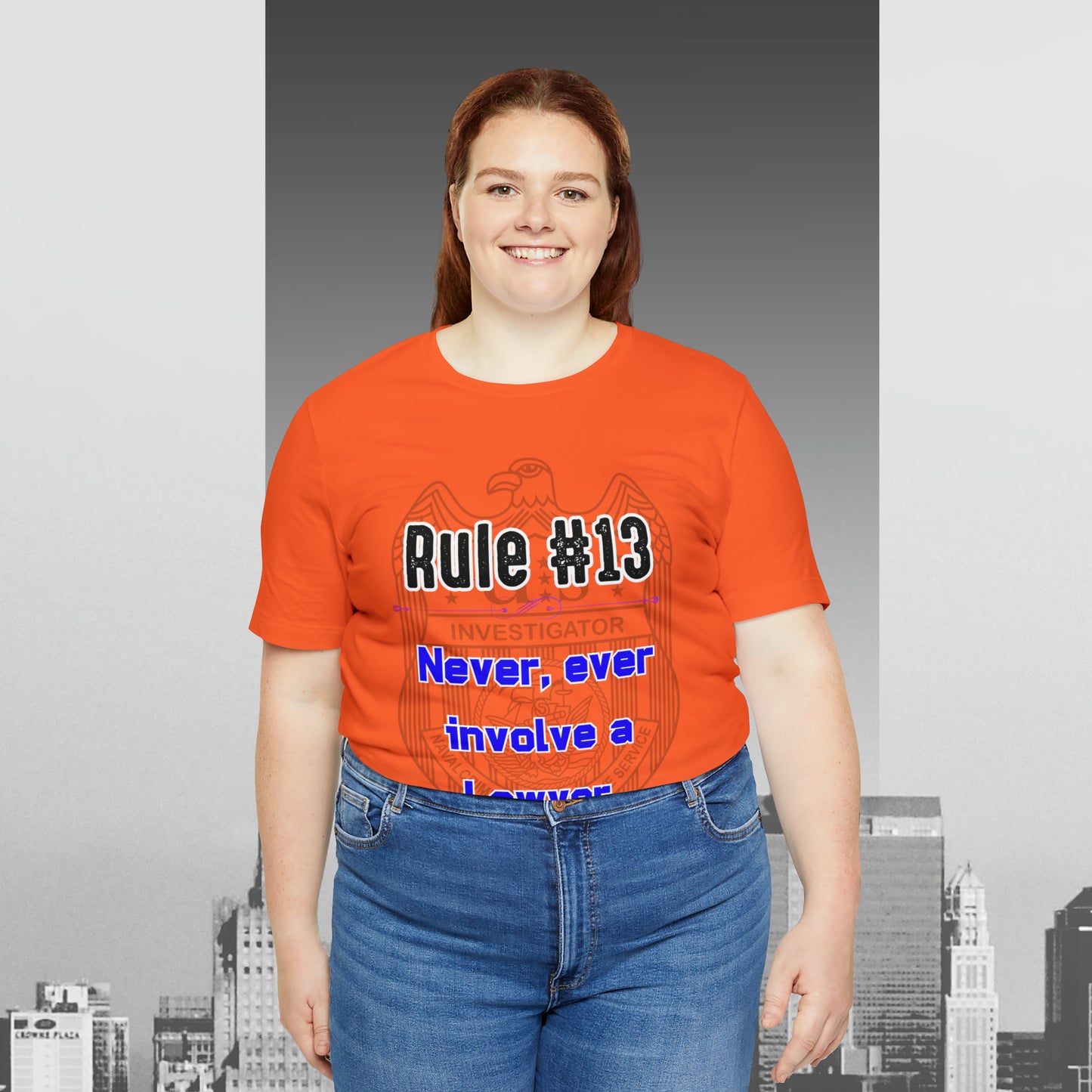 Rules of Gibbs #13 Never, Ever involve Lawyer Unisex Jersey Short Sleeve Tee