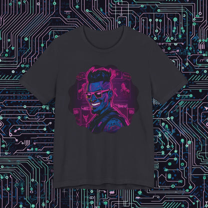 The Future is now Cyber Punk Guy Unisex Jersey Short Sleeve Tee