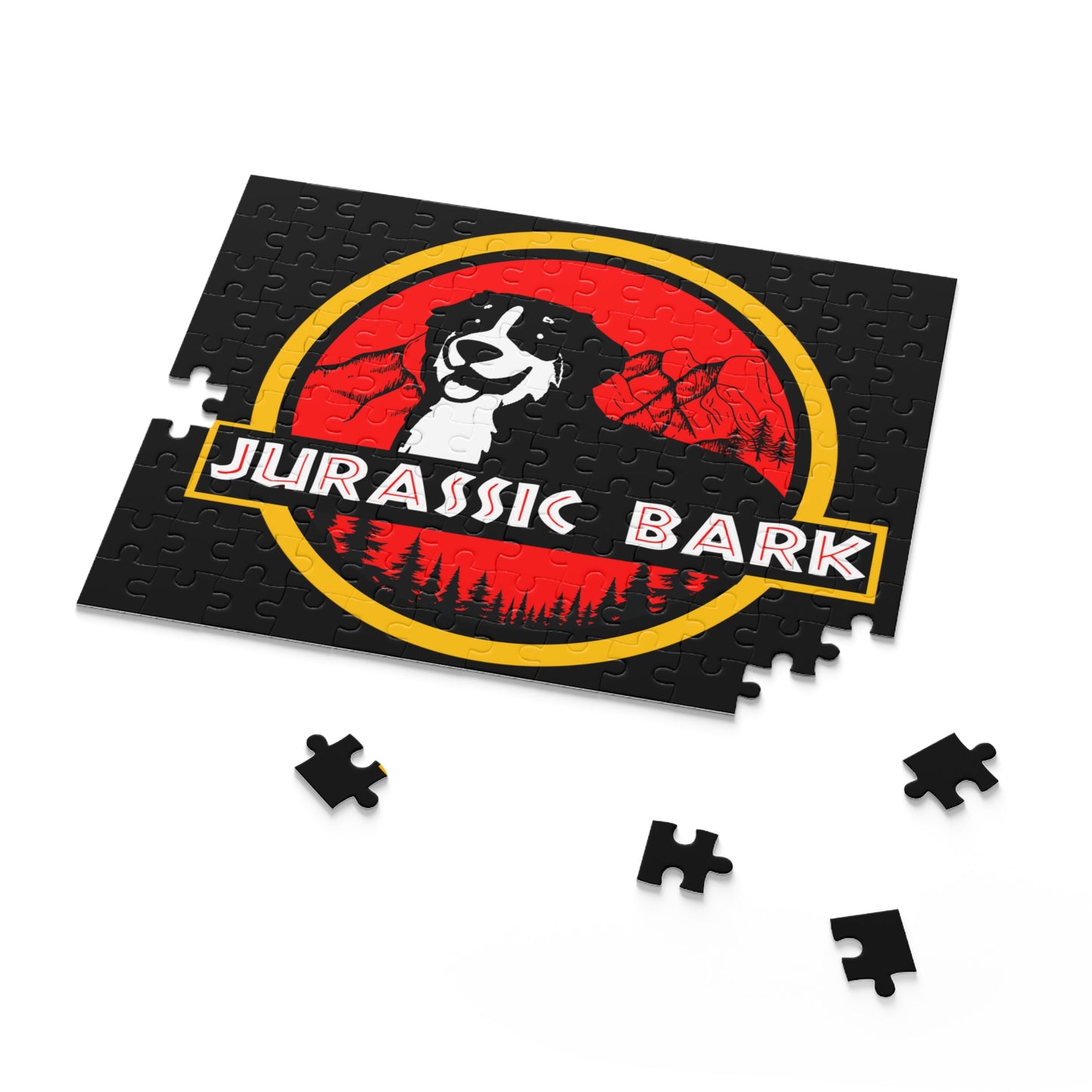 Jurassic Bark Bernese Mountain Dog Puzzle (120, 252, 500-Piece)