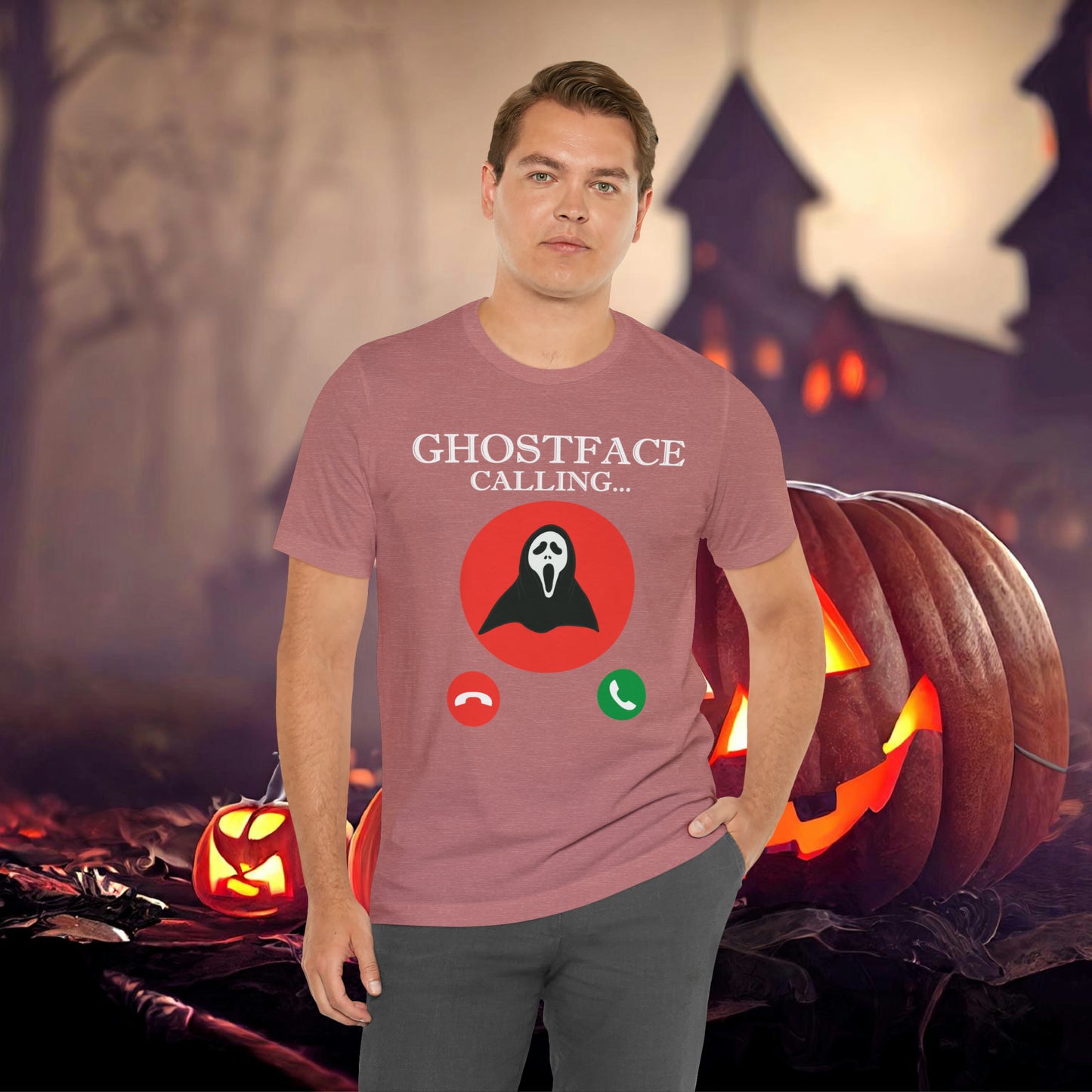 Ghost Face is Calling Halloween Unisex Jersey Short Sleeve Tee Gifts For her Gifts for Him